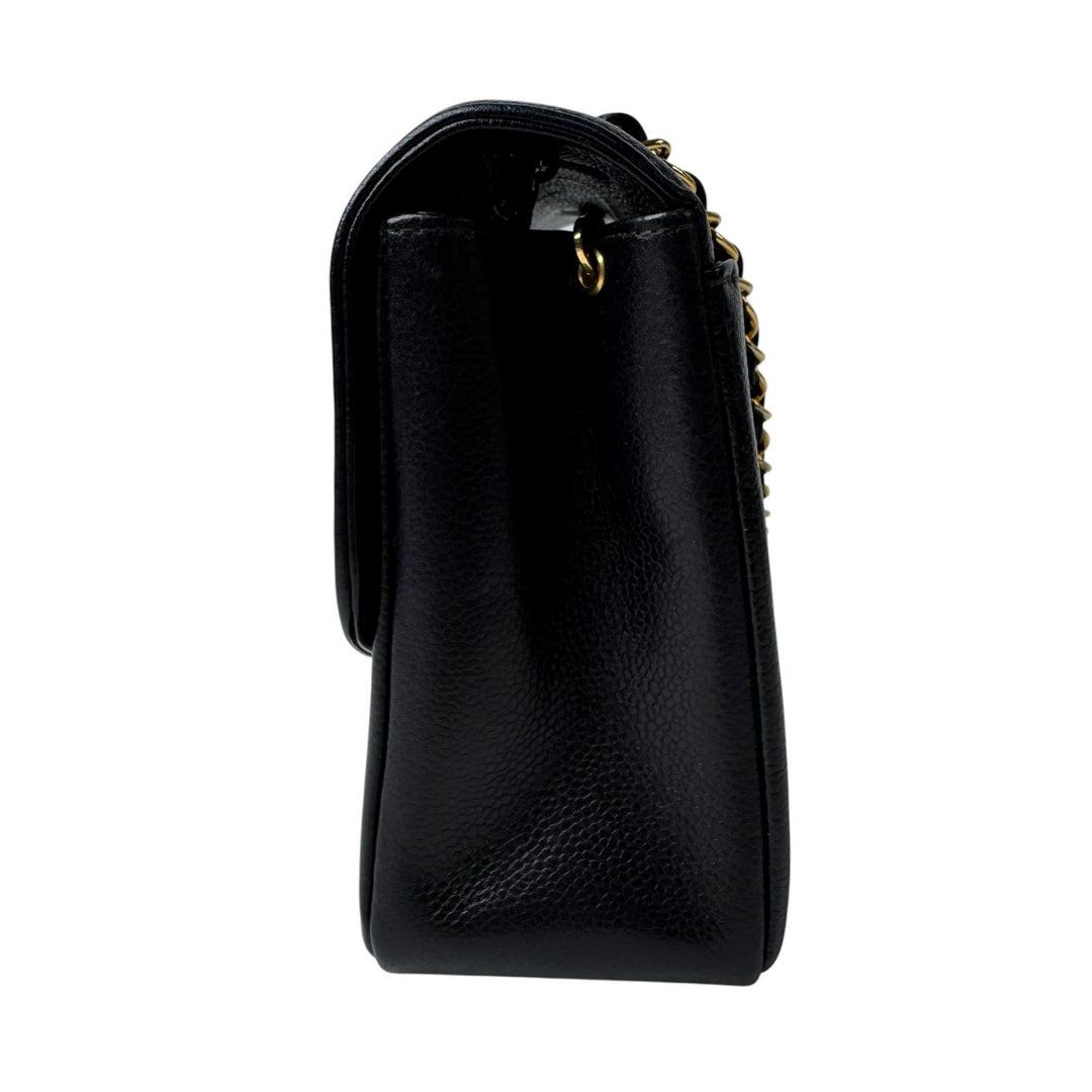 美品 シャネル CHANEL ダイアナ フラップ マトラッセ 25 A01165 キャビアスキン チェーンショルダーバッグ レディース
