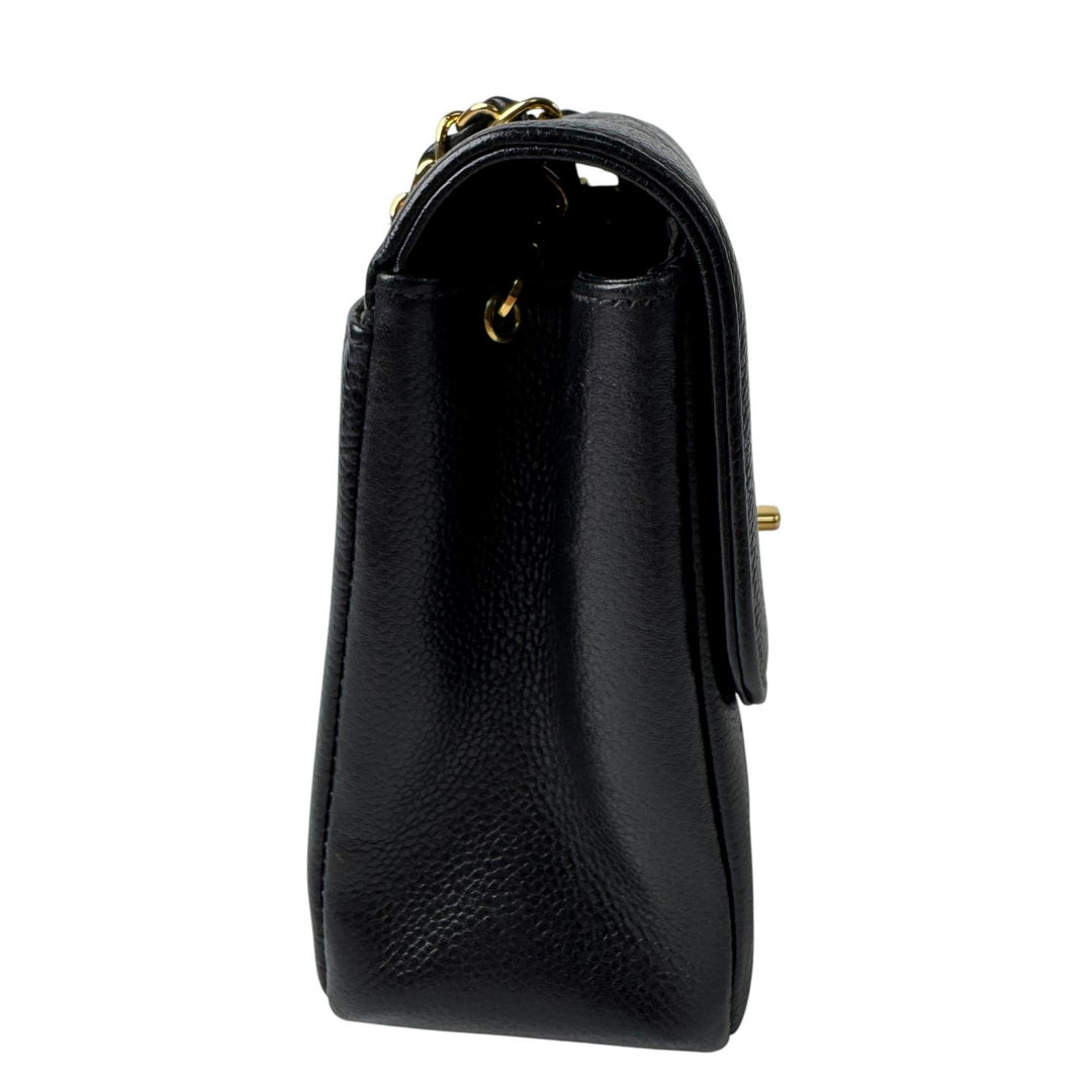 美品 シャネル CHANEL ダイアナ フラップ マトラッセ 25 A01165 キャビアスキン チェーンショルダーバッグ レディース