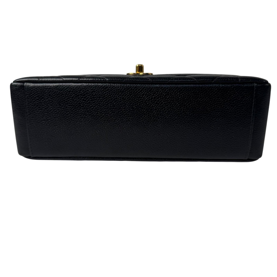 美品 シャネル CHANEL ダイアナ フラップ マトラッセ 25 A01165 キャビアスキン チェーンショルダーバッグ レディース