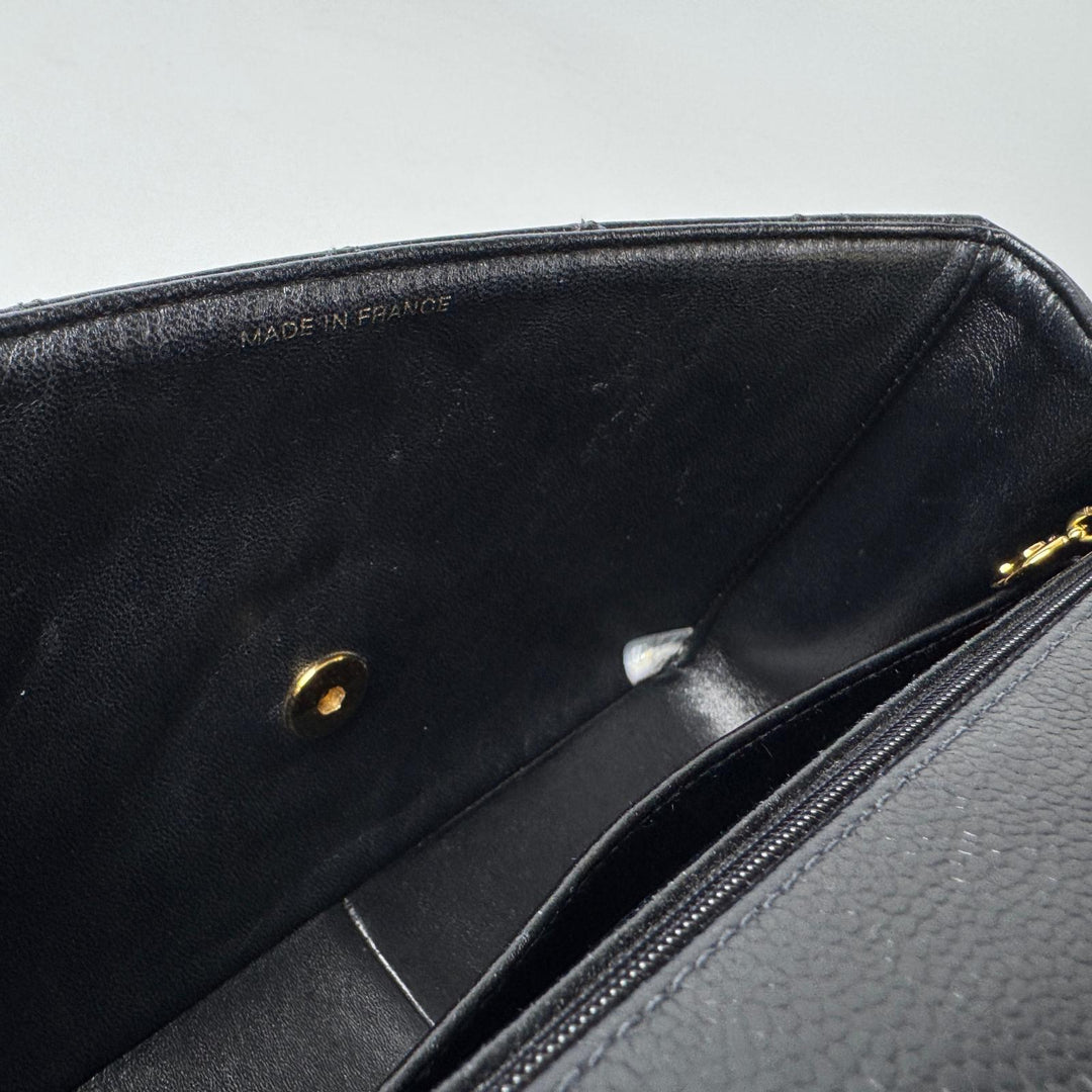 美品 シャネル CHANEL ダイアナ フラップ マトラッセ 25 A01165 キャビアスキン チェーンショルダーバッグ レディース