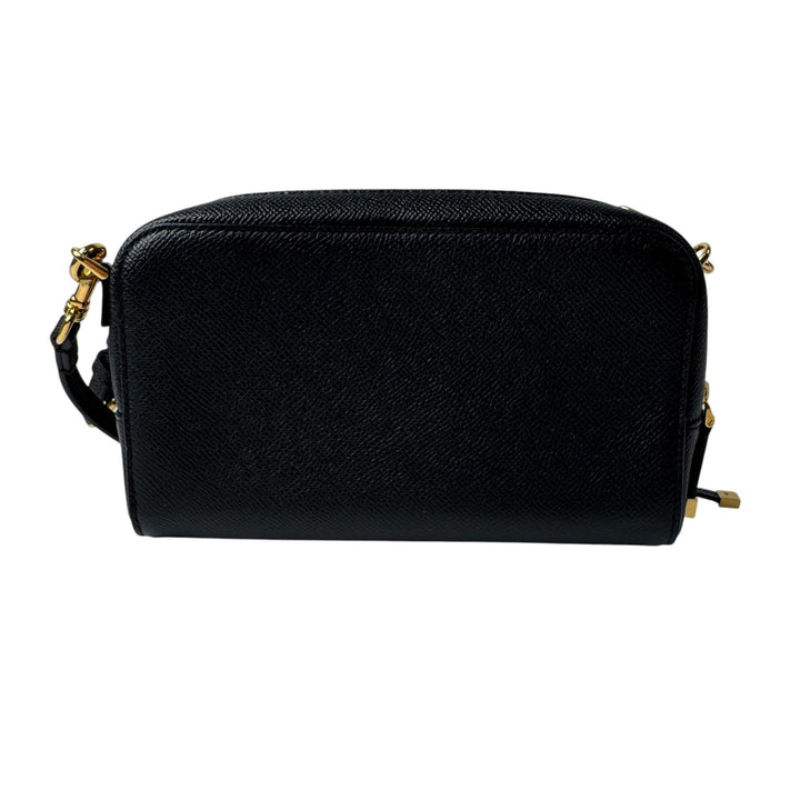 美品 ディオール Dior カロ ダブルポーチ 黒 ショルダーバッグ レザー CD 斜めがけ クロスボディ レディース