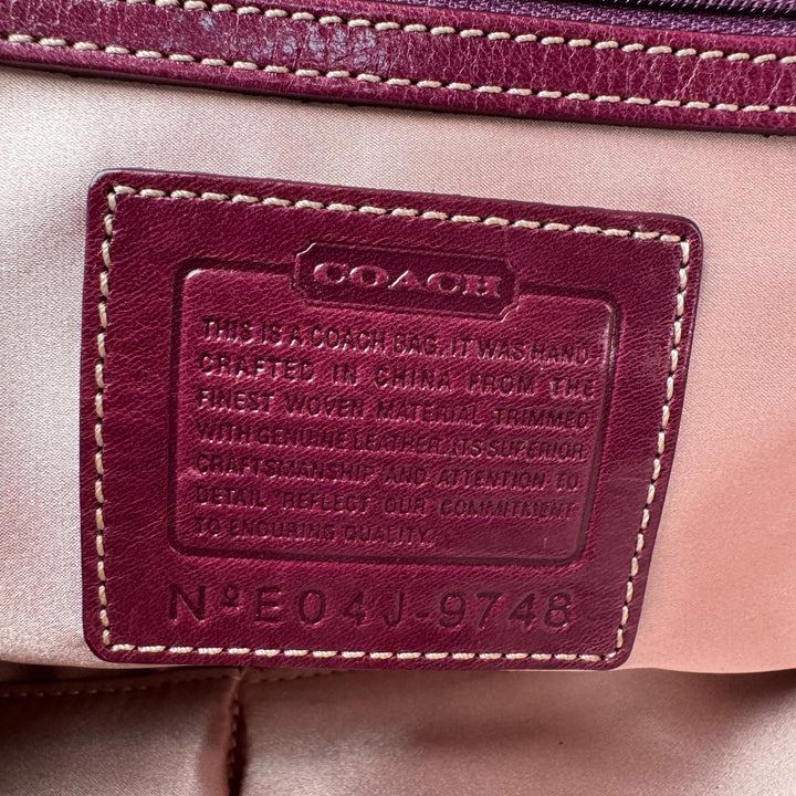 コーチ COACH ソーホー ツイード×レザー ハンドバッグ 9748 パープル レディース