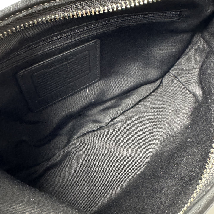 美品 コーチ COACH ワンショルダーバッグ ハーフムーン 8A01 ブラック レディース