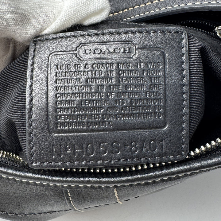 美品 コーチ COACH ワンショルダーバッグ ハーフムーン 8A01 ブラック レディース