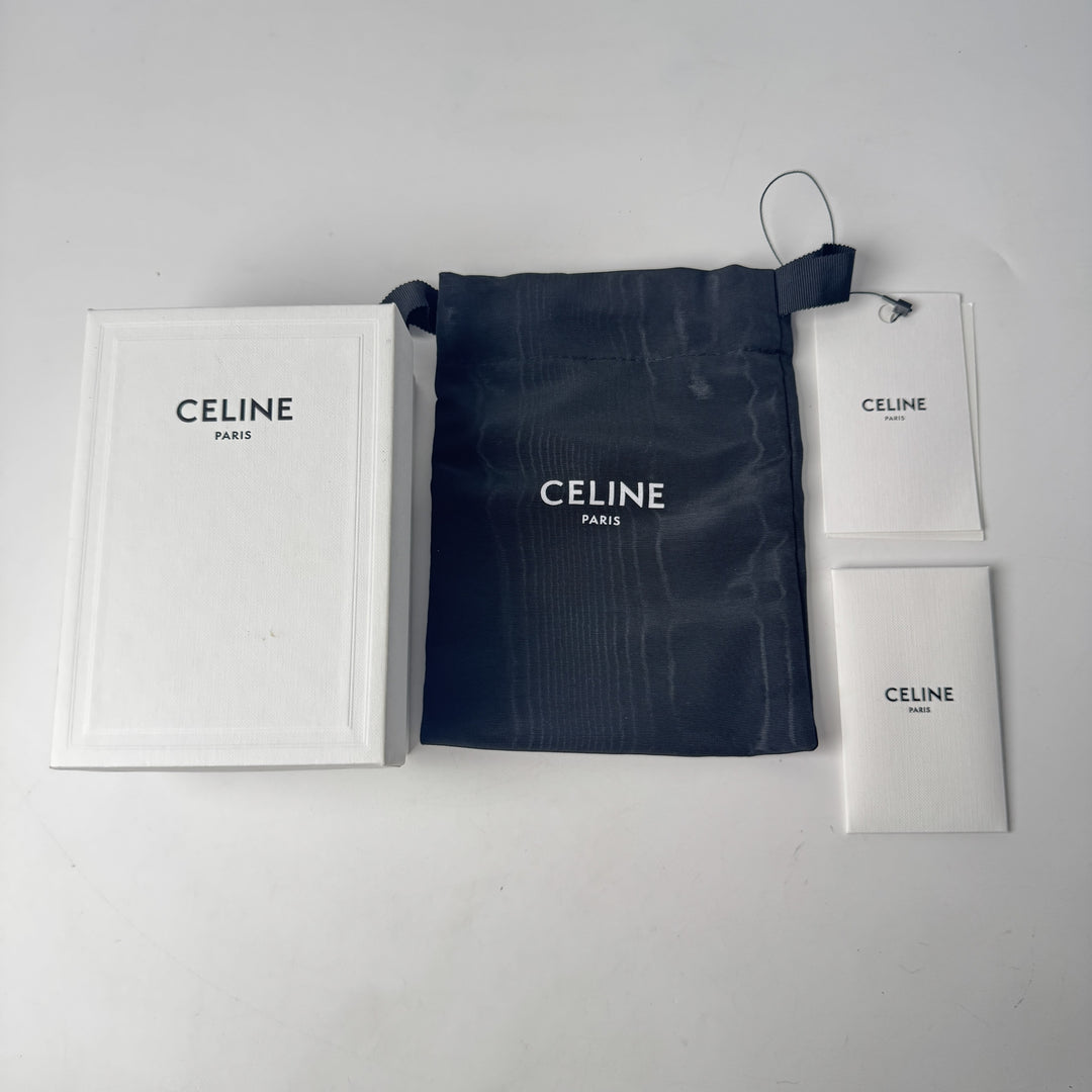 セリーヌ CELINE トリオンフ スモールフラップウォレット ブラック レディース