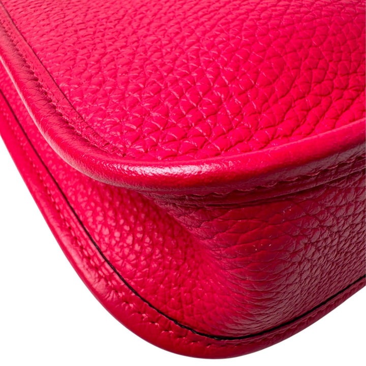 新品同様 エルメス HERMES エヴリン TPM アマゾン フランボワーズ フリッパーポール ショルダーバッグ 斜めがけ クロスボディ Z刻印 レディース