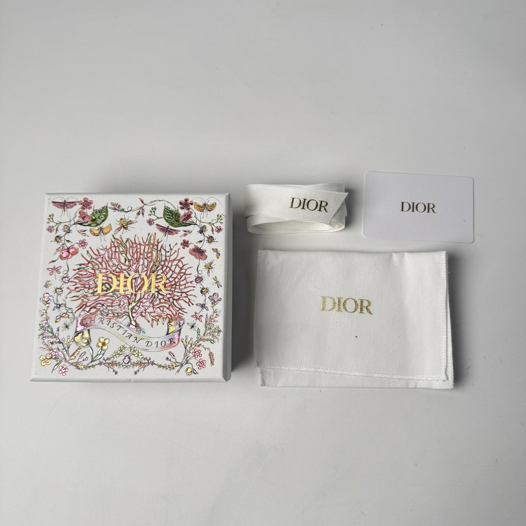 美品 ディオール DIOR カナージュ コンパクトウォレット 三つ折り財布 レディース