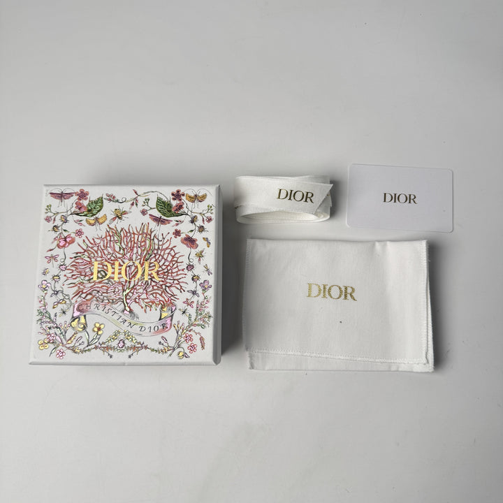 美品 ディオール DIOR カナージュ コンパクトウォレット 三つ折り財布 レディース