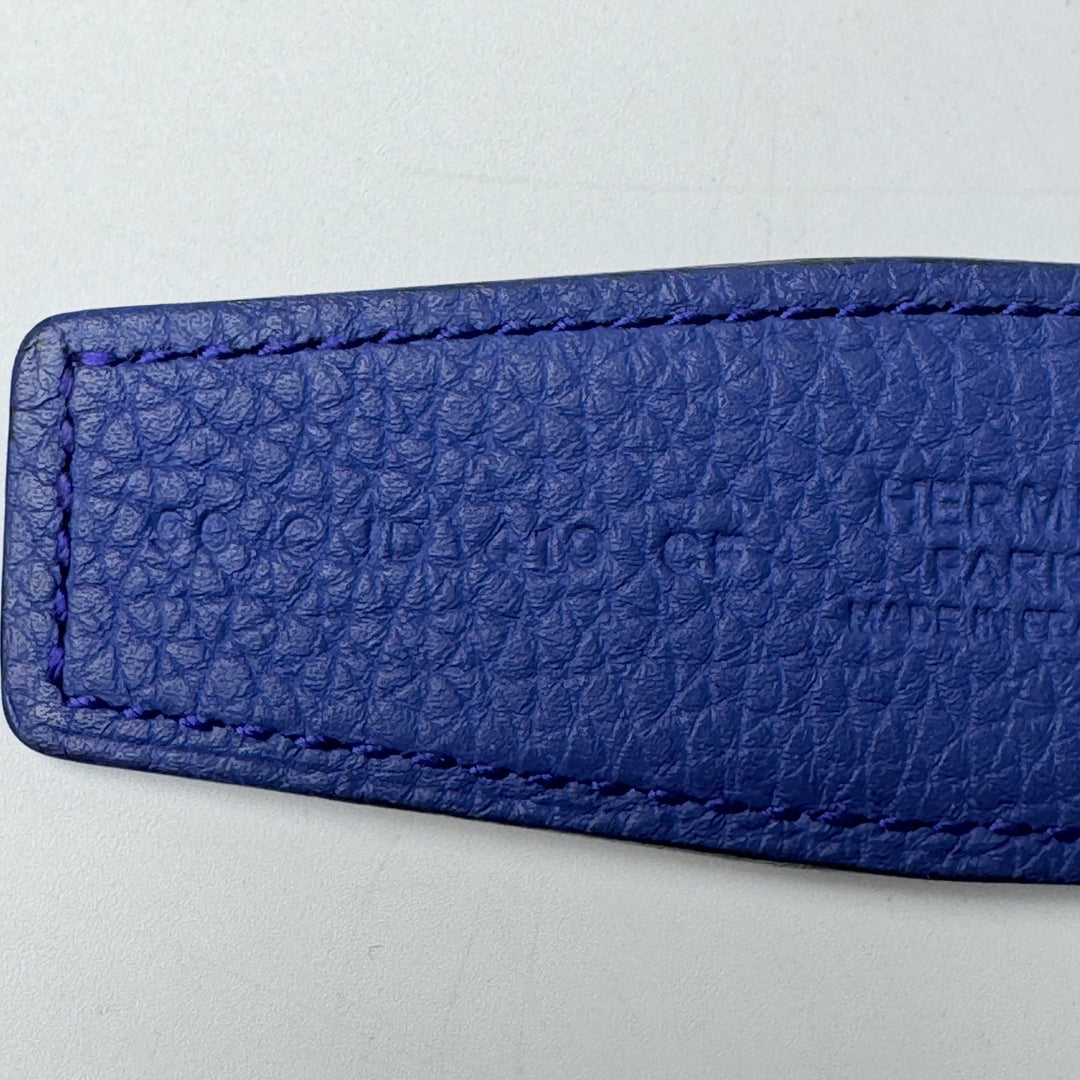 エルメス HERMES ベルト リバーシブル C刻印 ブラック ブルー メンズ