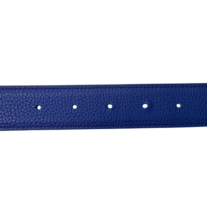 エルメス HERMES ベルト リバーシブル C刻印 ブラック ブルー メンズ