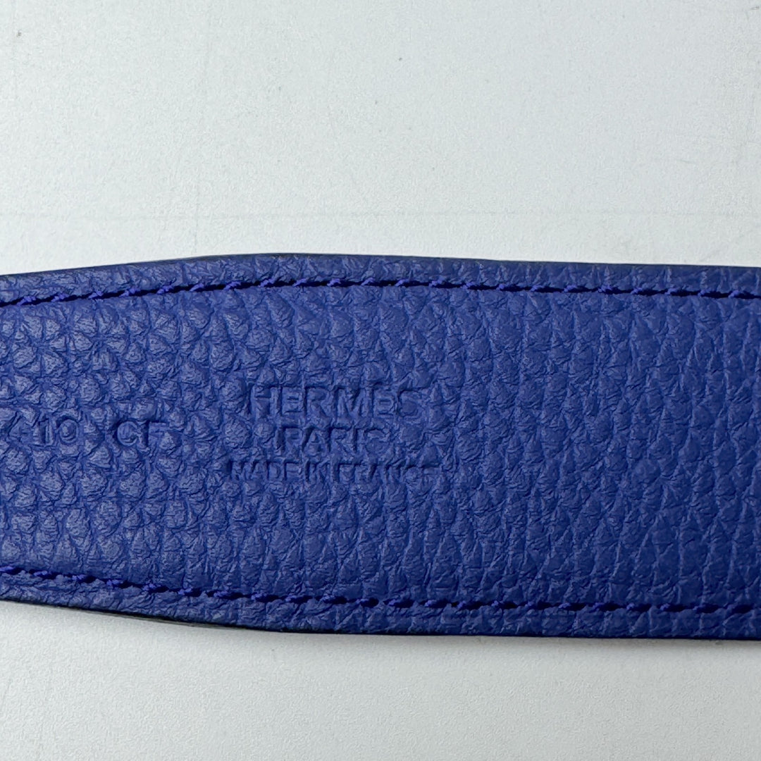 エルメス HERMES ベルト リバーシブル C刻印 ブラック ブルー メンズ