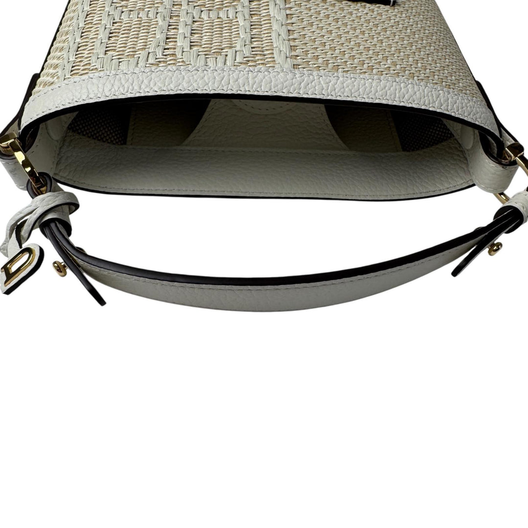 新品同様 デルヴォー DELVAUX パンミニバケット イリュージョン ジャガード ハンドバッグ AA0607 レディース