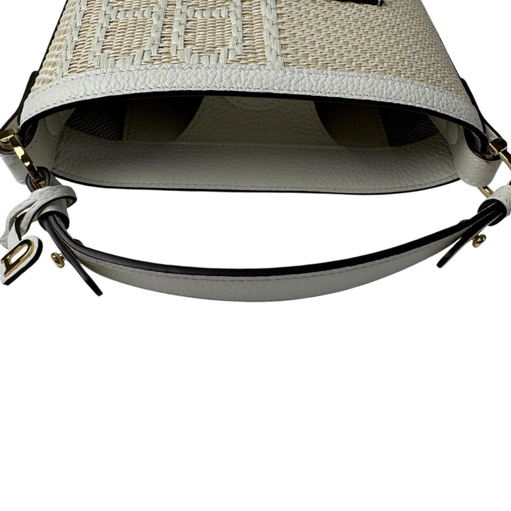 新品同様 デルヴォー DELVAUX パンミニバケット イリュージョン ジャガード ハンドバッグ AA0607 レディース