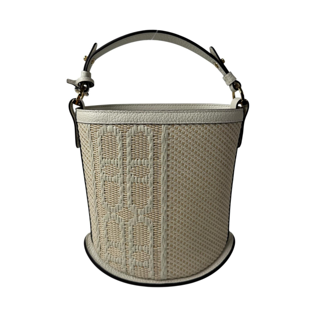新品同様 デルヴォー DELVAUX パンミニバケット イリュージョン ジャガード ハンドバッグ AA0607 レディース