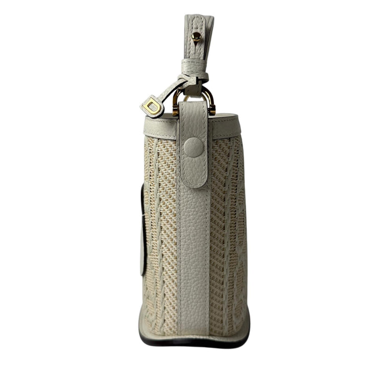新品同様 デルヴォー DELVAUX パンミニバケット イリュージョン ジャガード ハンドバッグ AA0607 レディース