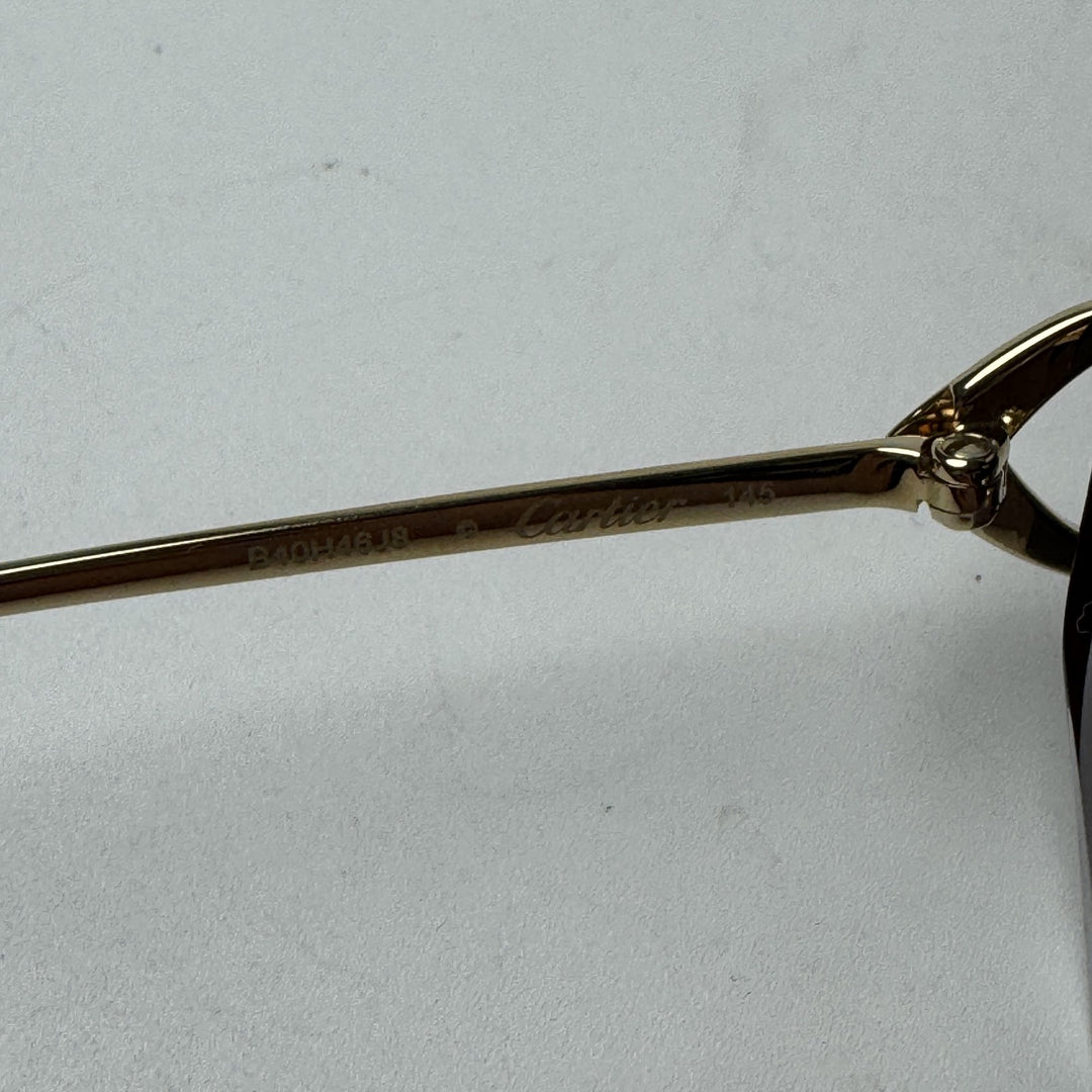 美品 カルティエ Cartier サングラス デコールC クラシック ドゥ CT0046S 度なし メンズ