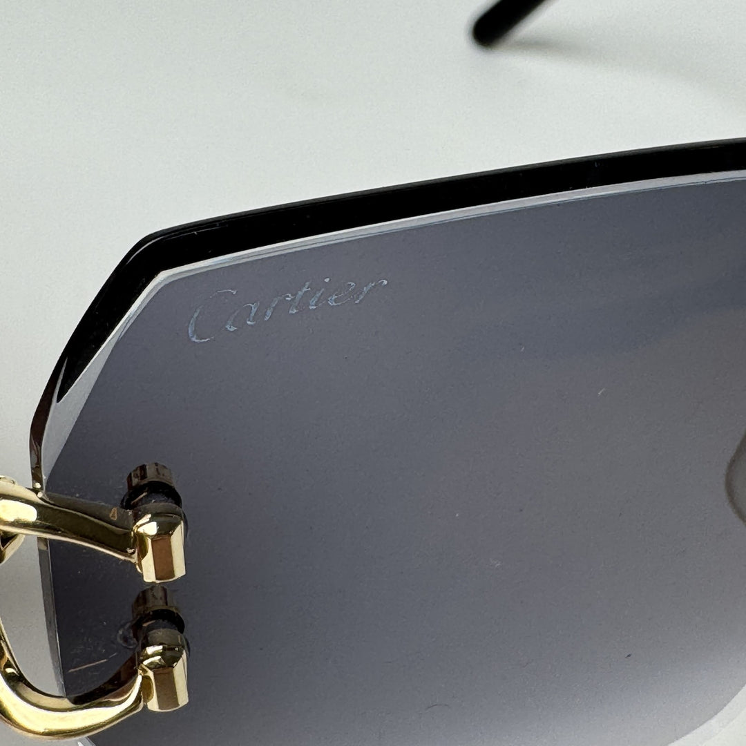 美品 カルティエ Cartier サングラス デコールC クラシック ドゥ CT0046S 度なし メンズ