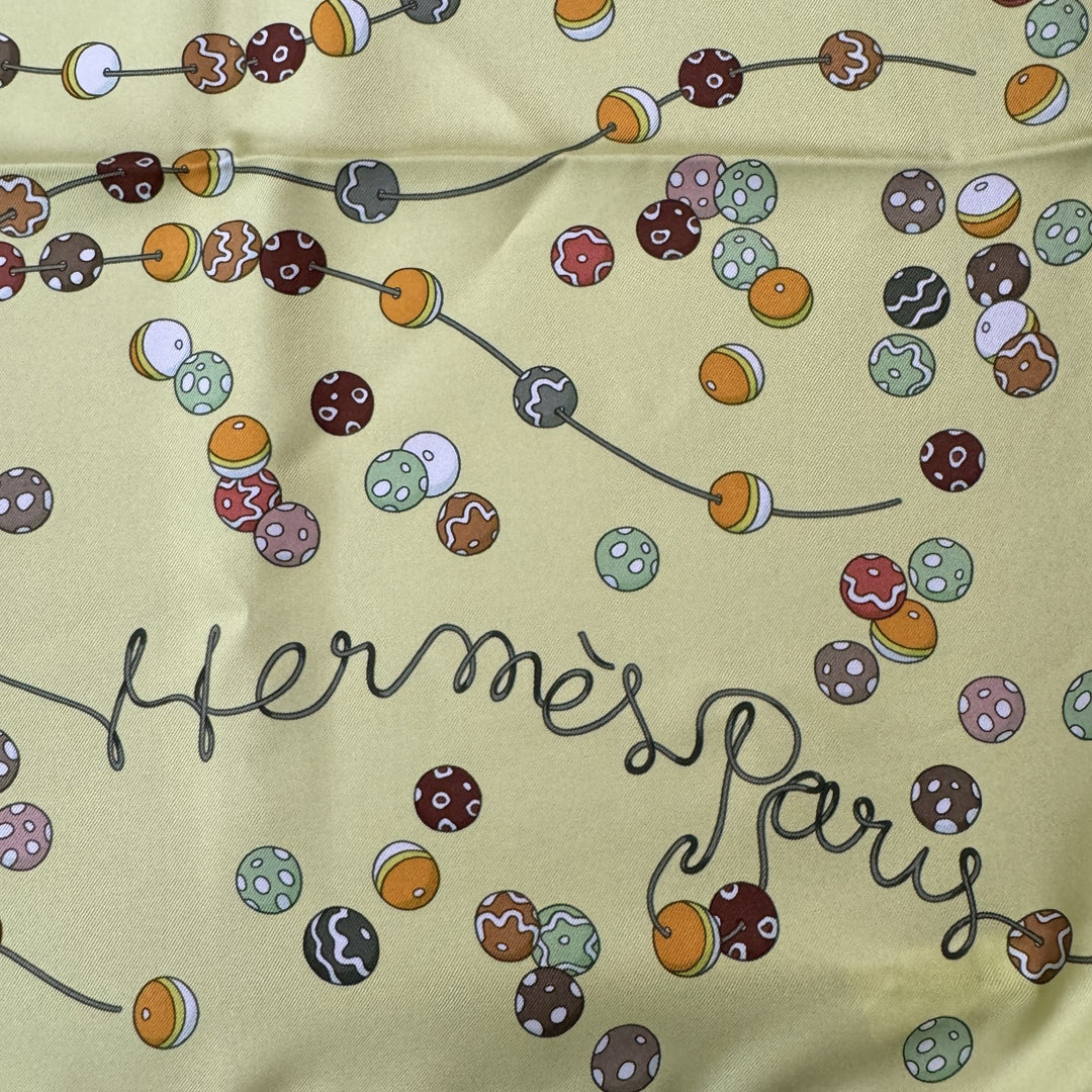 未使用 タグ付 エルメス HERMES カレ90 ダンシング・パールズ Dancing Pearls スカーフ レディース