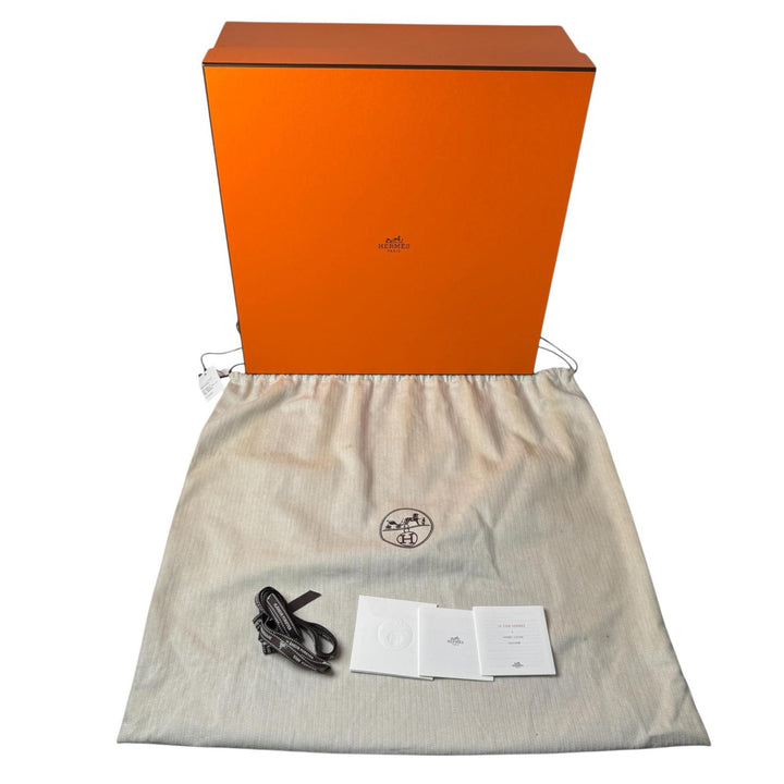 美品 エルメス HERMES ガーデンパーティPM エトゥープ ネゴンダ T刻印 トートバッグ レディース