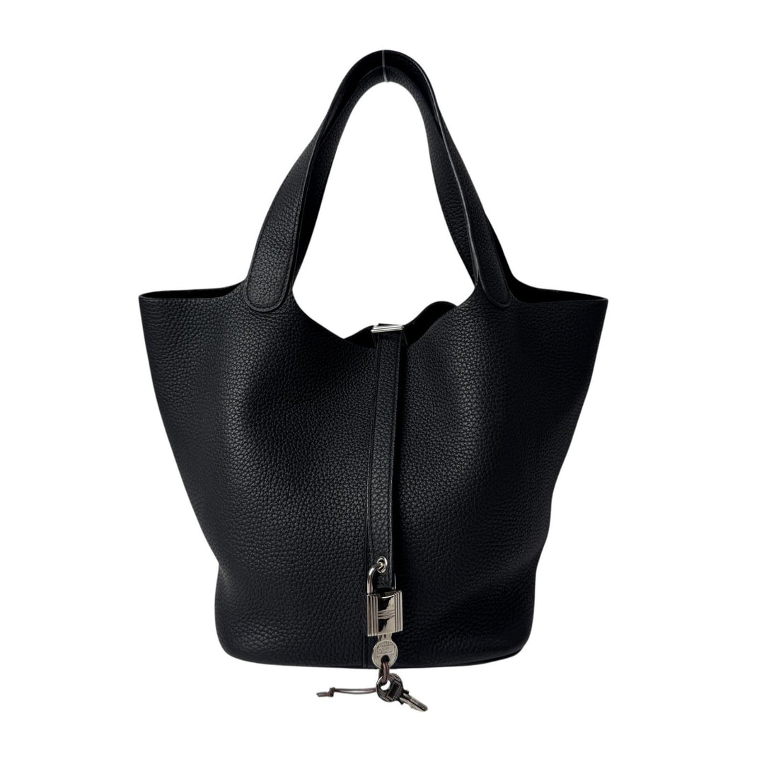 美品 エルメス HERMES ピコタンロック MM ノワール 黒 トリヨンクレマンス ハンドバッグ A刻印 レディース