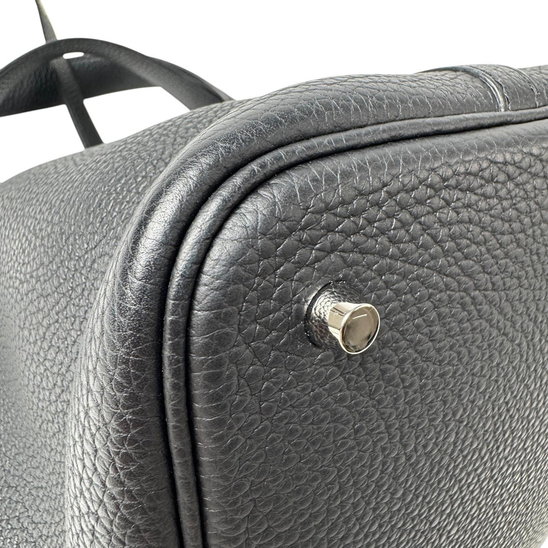 美品 エルメス HERMES ピコタンロック MM ノワール 黒 トリヨンクレマンス ハンドバッグ A刻印 レディース