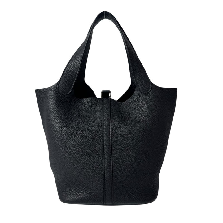 美品 エルメス HERMES ピコタンロック MM ノワール 黒 トリヨンクレマンス ハンドバッグ A刻印 レディース