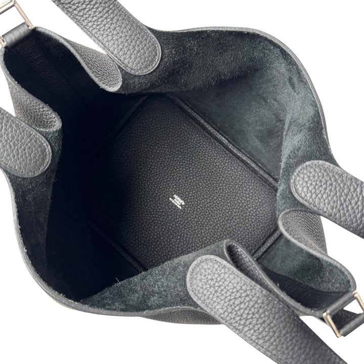 美品 エルメス HERMES ピコタンロック MM ノワール 黒 トリヨンクレマンス ハンドバッグ A刻印 レディース