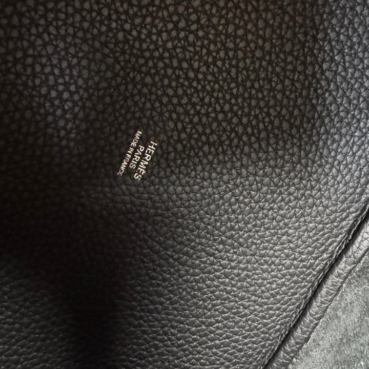 美品 エルメス HERMES ピコタンロック MM ノワール 黒 トリヨンクレマンス ハンドバッグ A刻印 レディース