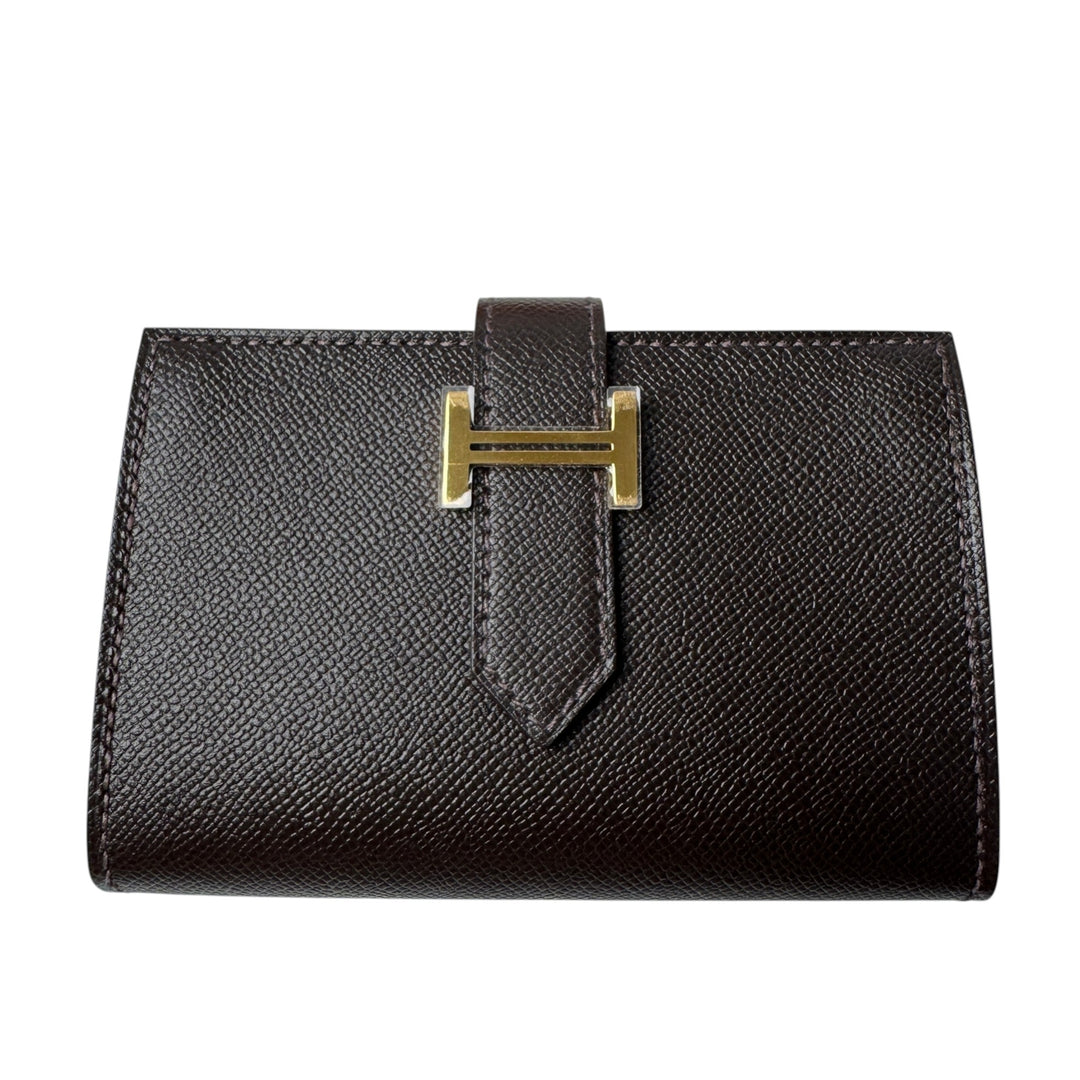 新品 エルメス HERMES べアンミニ コンパクトウォレット ベブラン GD金具 G刻印 レディース