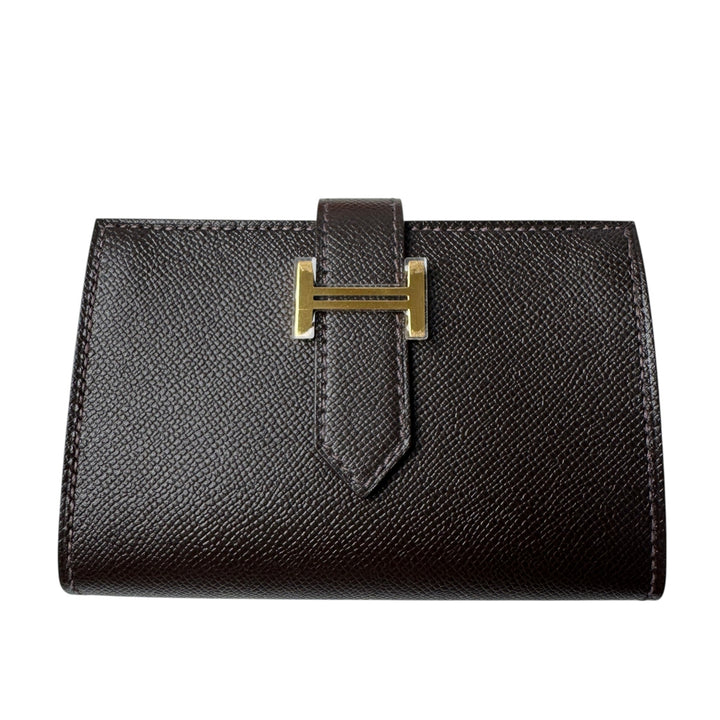新品 エルメス HERMES べアンミニ コンパクトウォレット ベブラン GD金具 G刻印 レディース
