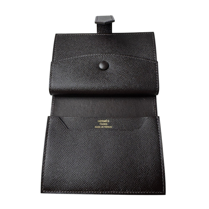 新品 エルメス HERMES べアンミニ コンパクトウォレット ベブラン GD金具 G刻印 レディース