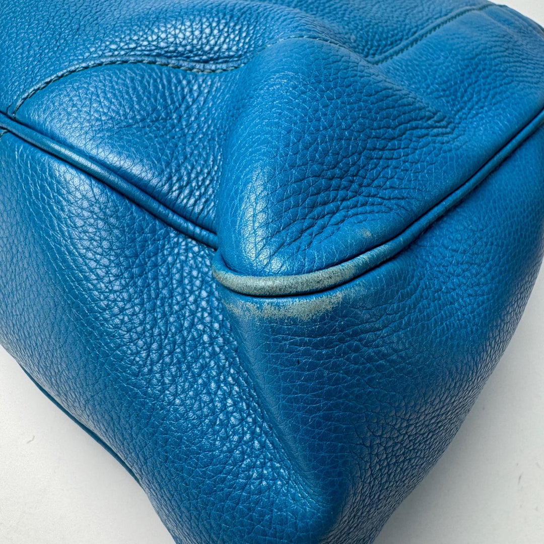 グッチ GUCCI バンブー ダイアナ 2way レザー ショルダーバッグ ハンドバッグ ブルー 282315 斜めがけ クロスボディ レディース