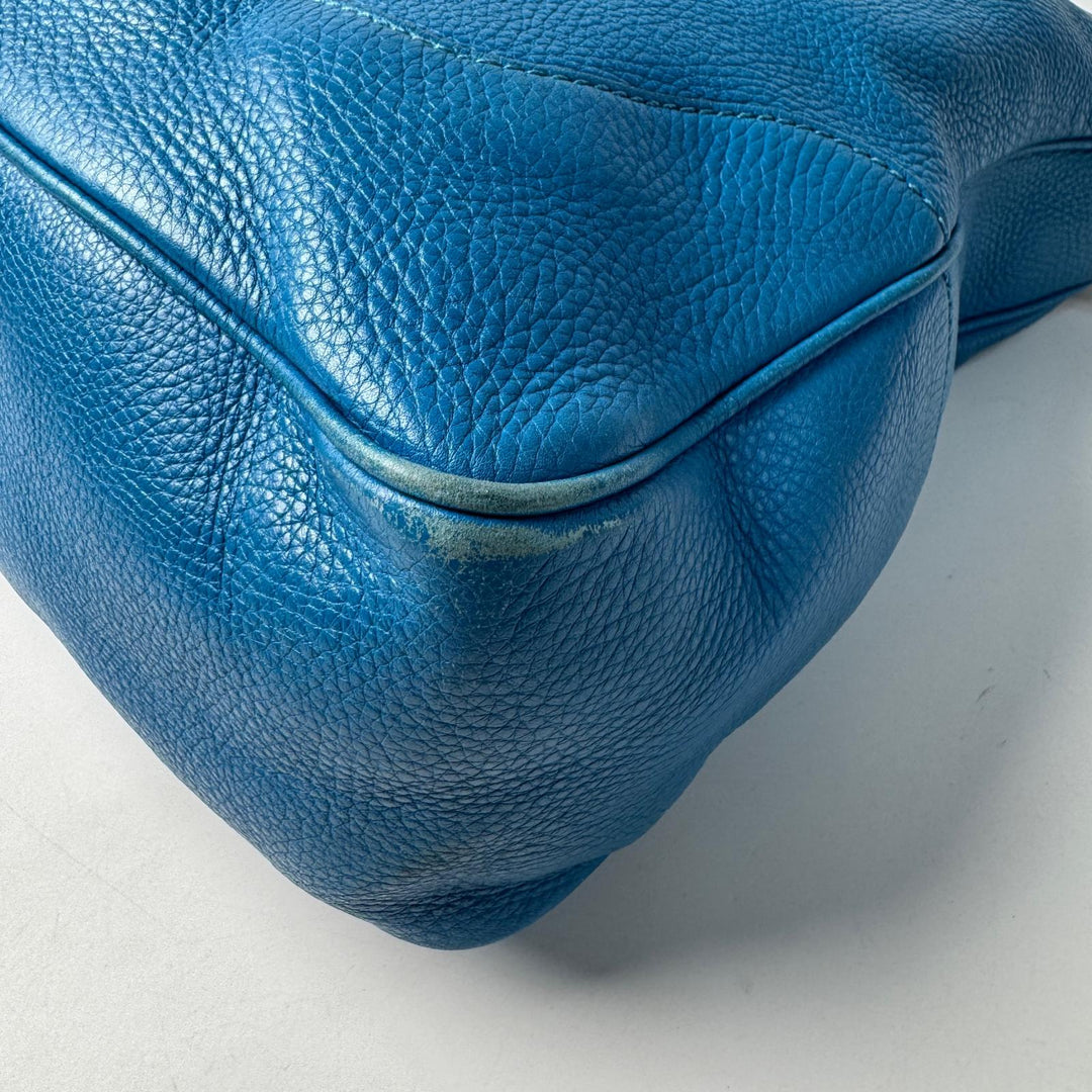 グッチ GUCCI バンブー ダイアナ 2way レザー ショルダーバッグ ハンドバッグ ブルー 282315 斜めがけ クロスボディ レディース