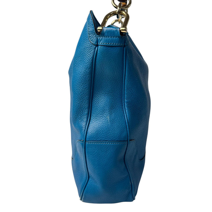 グッチ GUCCI バンブー ダイアナ 2way レザー ショルダーバッグ ハンドバッグ ブルー 282315 斜めがけ クロスボディ レディース
