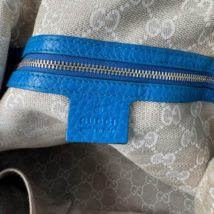 グッチ GUCCI バンブー ダイアナ 2way レザー ショルダーバッグ ハンドバッグ ブルー 282315 斜めがけ クロスボディ レディース