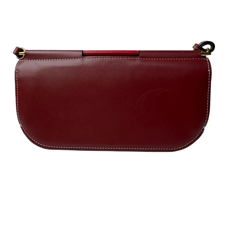 ロエベ LOEWE ゲートポシェット ショルダーバッグ ウォレット ボルドー レザー 斜めがけ クロスボディ レディース