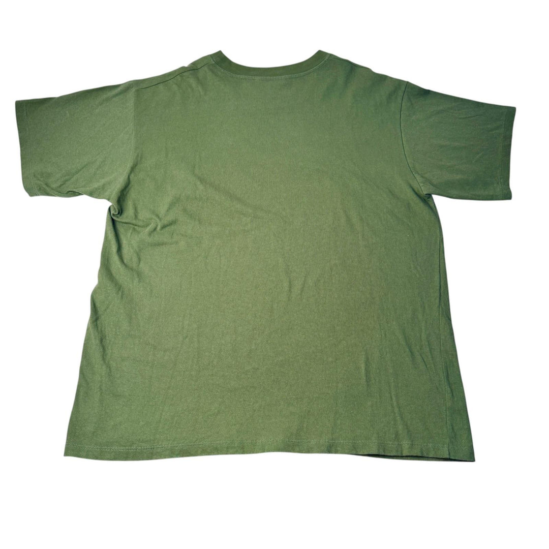 美品 グッチ×ノースフェイス GUCCI × THE NORTH FACE コラボ Tシャツ 猫 カーキ グリーン 616036 XJDRD 3450 メンズ