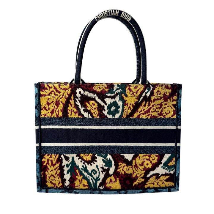 美品 クリスチャンディオール Christian Dior ブックトート ミディアム クルーズ 2021 ペイズリー 刺繍 レディース