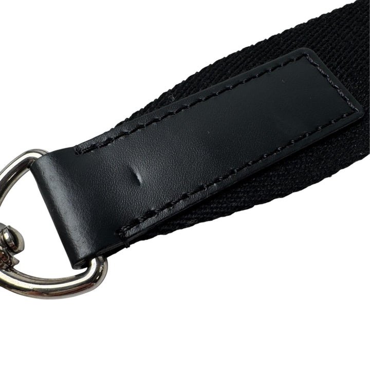 ルイヴィトン LOUIS VUITTON バッグ用 ショルダーストラップ ロゴ シルバー金具 ブラック レディース
