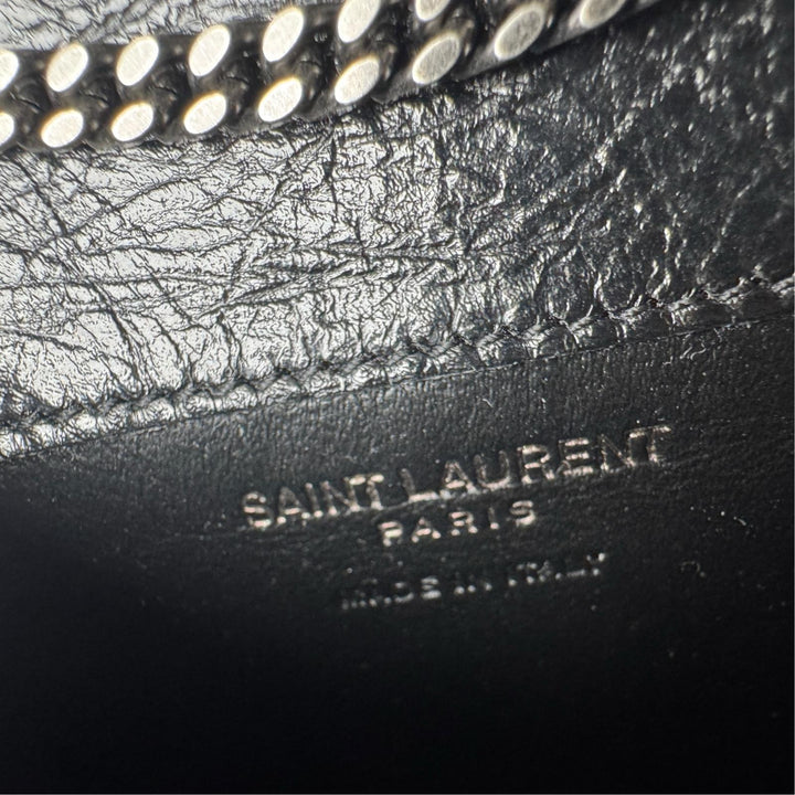 新品同様 サンローラン SAINT LAURENT PARIS ニキ AirPods イヤホンケース チェーンショルダー レディース