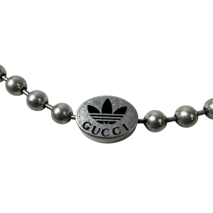 グッチ アディダス GUCCI×adidas コラボ トレフォイル ボールチェーンネックレス 925 メンズ