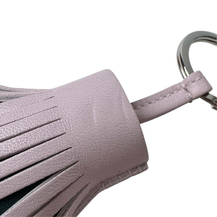 美品 エルメス HERMES カルメン トリコロール モーヴペール バッグチャーム W刻印 レディース