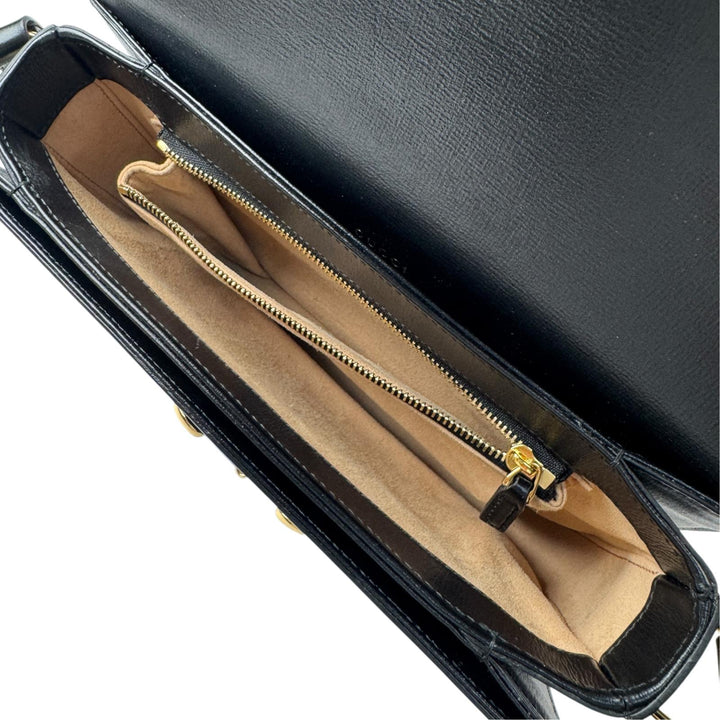 新品同様 グッチ GUCCI ホースビット 1955 ショルダーバッグ ブラック 602204 レディース