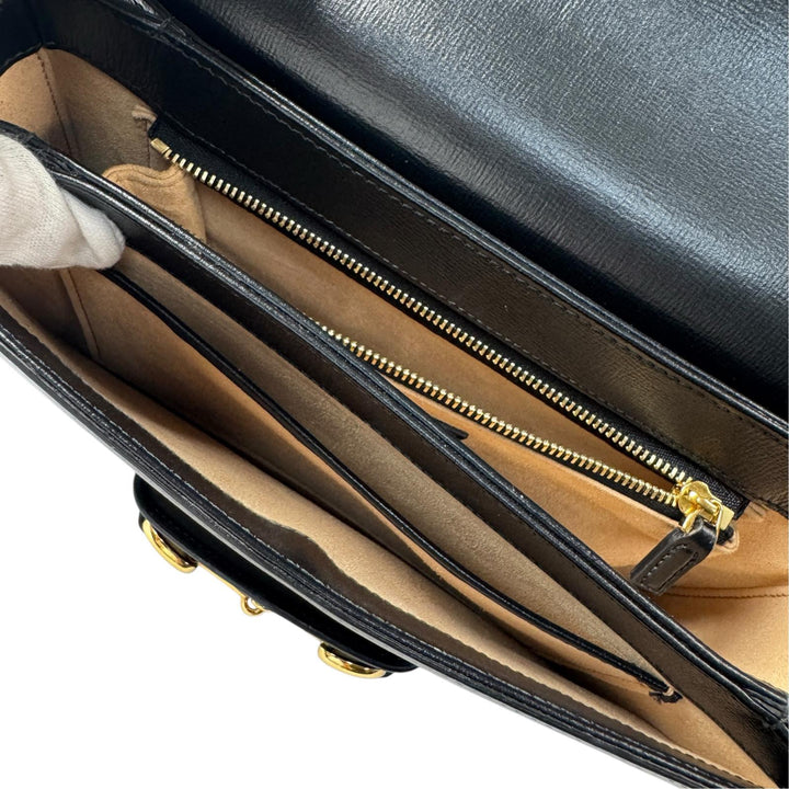 新品同様 グッチ GUCCI ホースビット 1955 ショルダーバッグ ブラック 602204 レディース