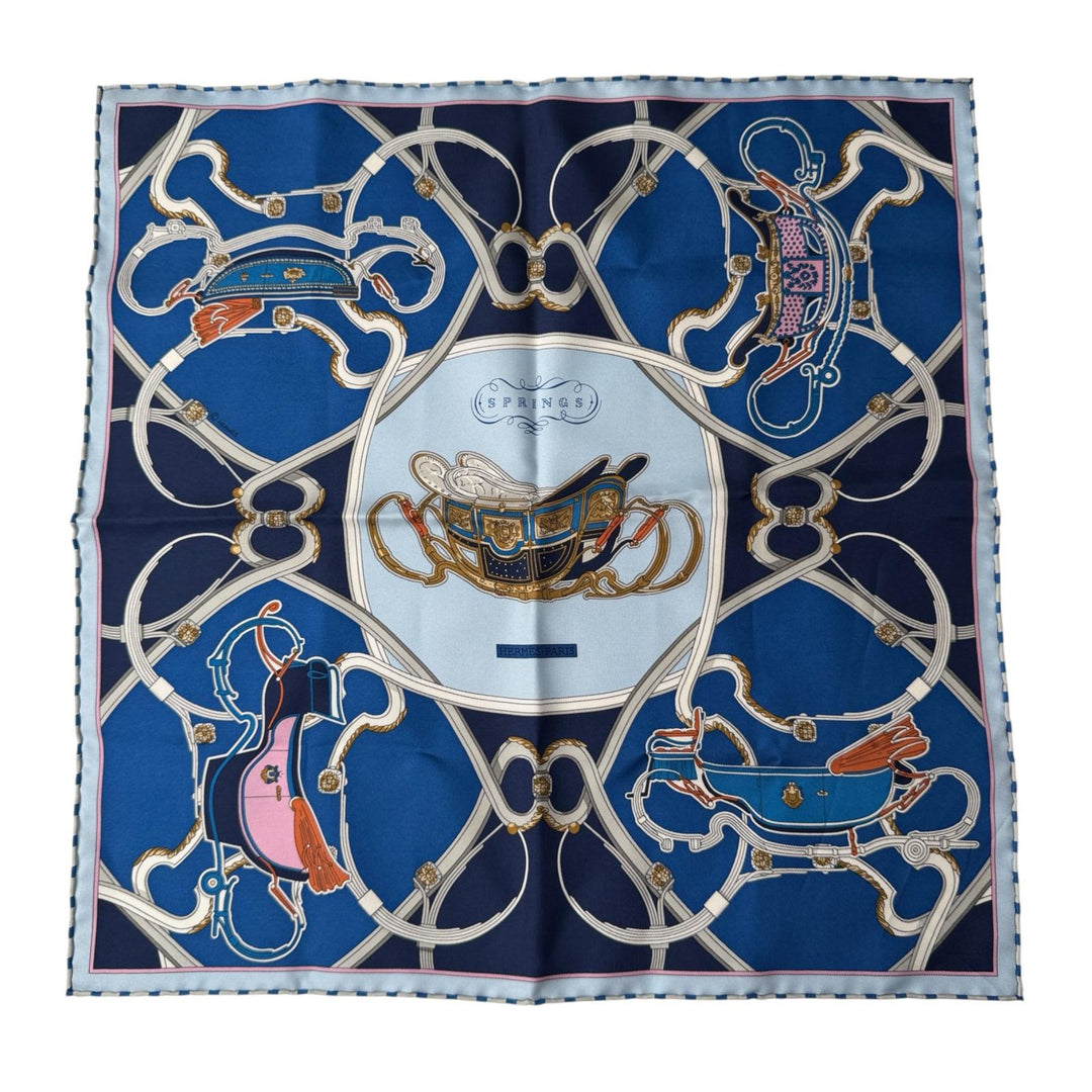 エルメス HERMES カレ45 スプリングス リミックス シルク スカーフ ガヴロッシュ レディース