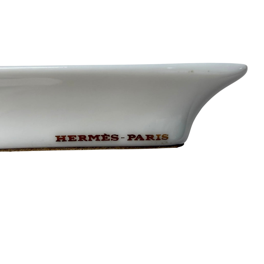 美品 エルメス HERMES 灰皿 アッシュトレイ オシドリ柄 小物入れ ユニセックス