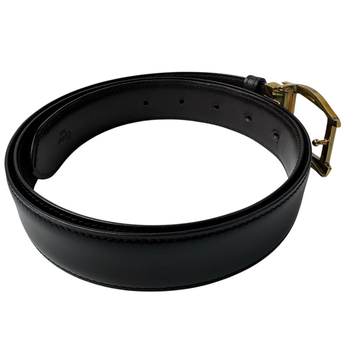 カルティエ Cartier ベルト トノー ブラックレザー メンズ ヴィンテージ メンズ