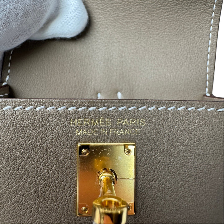 新品 エルメス HERMES ケリー フェスティバル バッグチャームエトゥープ K刻印 レディース