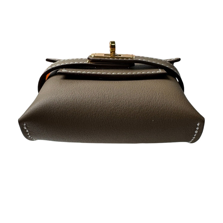 新品 エルメス HERMES ケリー フェスティバル バッグチャームエトゥープ K刻印 レディース
