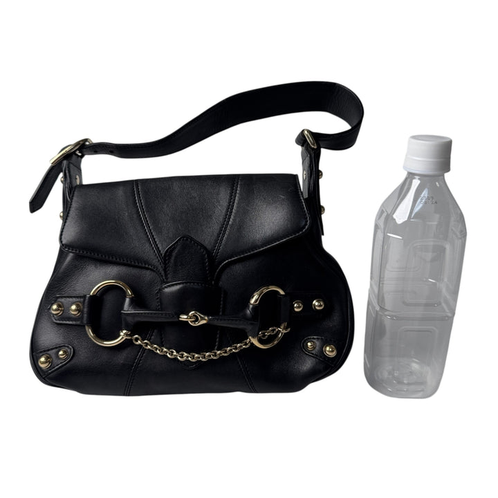 グッチ GUCCI ホースビット ワンショルダー ハンドバッグ ブラック 131473 レディース